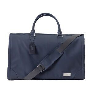 Navy Travel Duffel Bag with Shoulder Strap - collapsible (garment bag inside)